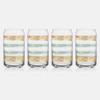 Aqua Blue Gold Parties scintillant Confetti Zebra 