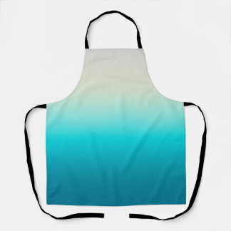 Aqua Blue Gradient Abstract Background Soft Ombre Apron