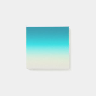 Aqua Blue Gradient Abstract Background Soft Ombre Post-it Notes