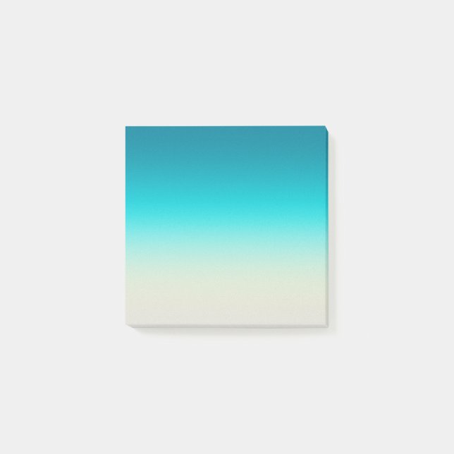 Aqua Blue Gradient Abstract Background Soft Ombre  Post-it Notes (Front)