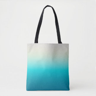 Aqua Blue Gradient Abstract Background Soft Ombre Tote Bag
