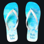 Aqua Blue Gradient Simple Monogram Name Flip Flops<br><div class="desc">This stylish pair of gradient aqua blue flip flops is a memorable gift for wedding party members: bride, bridesmaids, mother of the bride, maid of honour... They will add a stylish dose of glam to your wedding day, bachelorette party, or other celebration. ♥Customize it with your wording by using the template fields. ♥...</div>