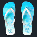 Aqua Blue Gradient Simple Monogram Name Flip Flops<br><div class="desc">This stylish pair of gradient aqua blue flip flops is a memorable gift for wedding party members: bride, bridesmaids, mother of the bride, maid of honour... They will add a stylish dose of glam to your wedding day, bachelorette party, or other celebration. ♥Customize it with your wording by using the template fields. ♥...</div>