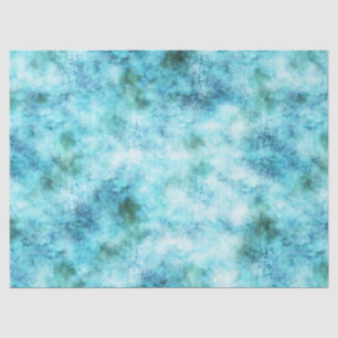 Aqua Blue Green Abstract Tissue Paper