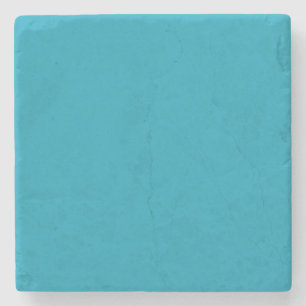Aqua Blue Green Solid Colour - Colour - Hue Stone Coaster