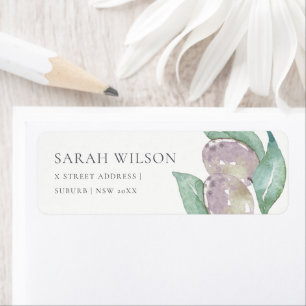 AQUA BLUE GREEN WATERCOLOR FOLIAGE ADRESSE OLIVE