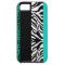 Aqua Blue Leopard and Zebra Custom Animal Print