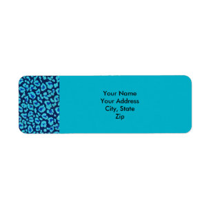 Aqua Blue Leopard Spots Ultrasuede Look