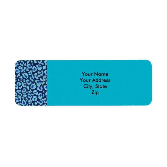 Aqua Blue Leopard Spots Ultrasuede Look (Front)