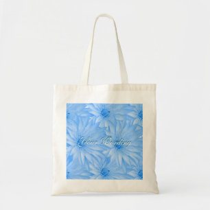 Aqua blue lilly tote bags - customize