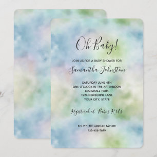 Aqua Blue Mint   Invitation