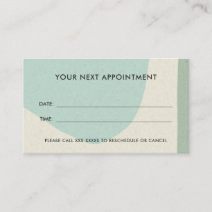 AQUA BLUE MODERN KRAFT ABSTRACT ART APPOINTMENT BUSINESS CARD