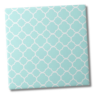 Aqua Blue Moroccan Pattern Tile
