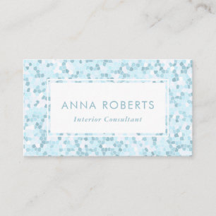 Aqua blue Mosaic pattern business card
