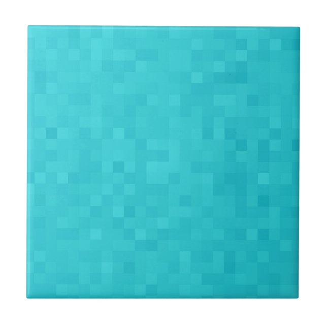Aqua Blue Mosaic Tile Pattern, (Front)