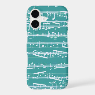 Aqua Blue music notes