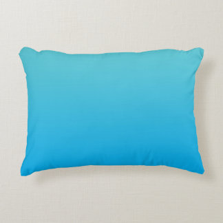 “Aqua Blue Ombre” Accent Pillow