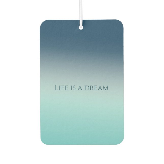 Aqua Blue Ombre Air Freshener (Front)