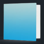 Aqua Blue Ombre Binder<br><div class="desc">Aqua Blue Ombre 3-Ring Binder With White Interior</div>