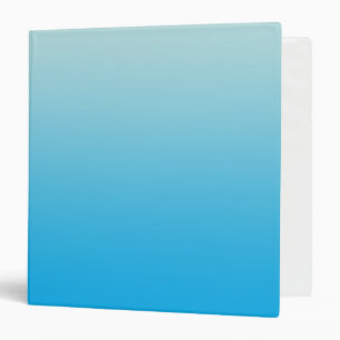 Aqua Blue Ombre Binder