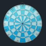 Aqua Blue Ombre Dartboard<br><div class="desc">Aqua Blue Ombre Dart Board</div>
