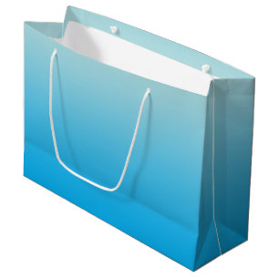 Aqua Blue Ombre Large Gift Bag