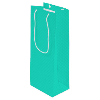 Aqua Blue Pattern Wine Gift Bag