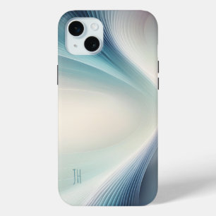 Aqua Blue Pearly Luminescent iPhone 15 Mini Case