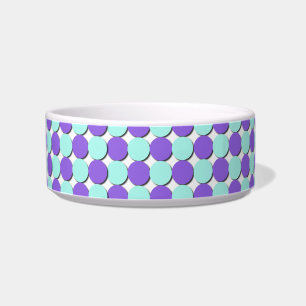 Aqua & Blue Polka Dots Bowl