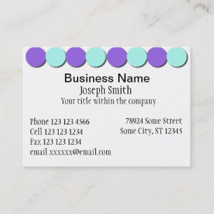 Aqua & Blue Polka Dots Business Card