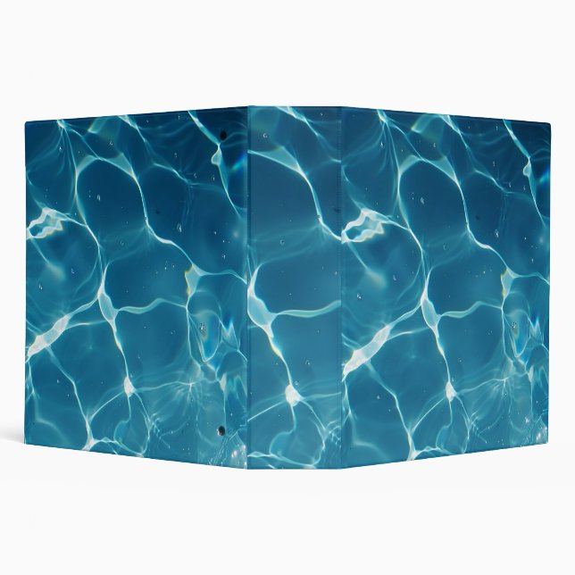 Aqua Blue Pool Water Pattern Binder (Background)