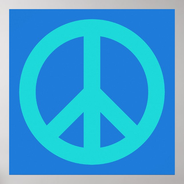 Aqua Blue Poster (Front)