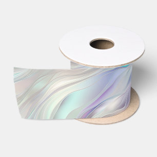 Aqua Blue Purple Pearl White Wedding Satin Ribbon
