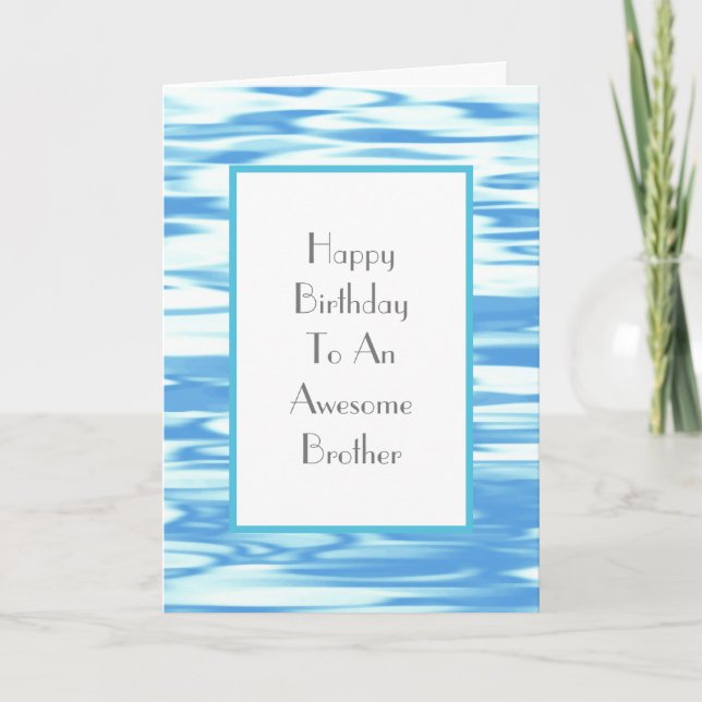Aqua Blue Reflection Card (Front)