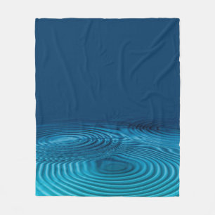 Aqua Blue Ripples Fleece Blanket