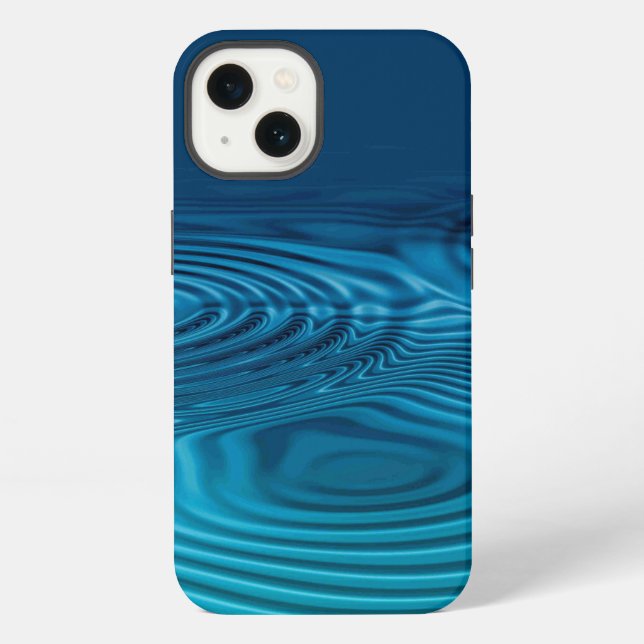 Aqua Blue Ripples  iPhone Case (Back)