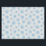 Aqua-blue sand dollar tissue paper<br><div class="desc">This aqua-blue sand dollar watercolor motif will add a sparkling touch of coastal cool to your living room, dining room, family room, bedroom, bath, office, study, art room, and much more! This oceanic design will also provide a seafaring holiday complement to the interior of your Catamaran, boat, or camper. Your...</div>