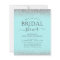 Aqua Blue Silver Glitter Bridal Shower Invitation