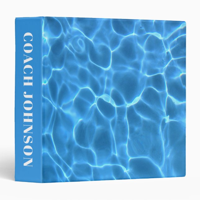 Aqua Blue Swimming Pool Photo Binder (Front/Spine)