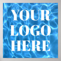 Aqua Blue Swimming Pool Photo for Your Logo