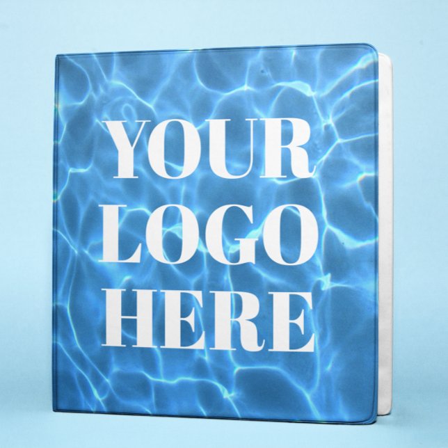Aqua Blue Swimming Pool Photo Logo Binder (Creator Uploaded)