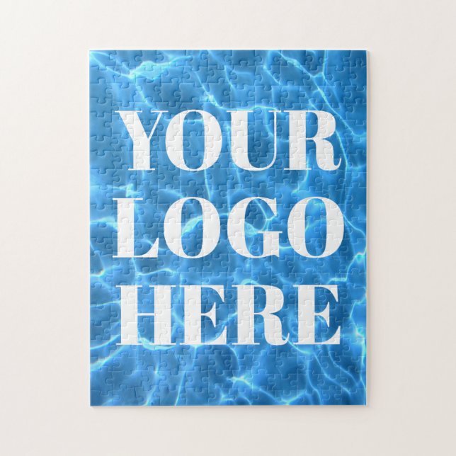 Aqua Blue Swimming Pool Vertical Photo Your Logo Jigsaw Puzzle (Vertical)