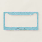 Aqua Blue Teal Glitter and Sparkle Monogram