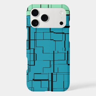 Aqua Blue Teal Green Modern Pattern