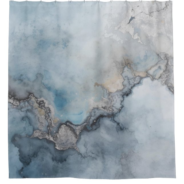 Aqua Blue Teal Grey Beige Abstract Home Decor (Front)