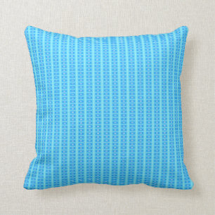 Aqua/Blue Tile Effect> Patterned Pillows