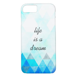 Aqua Blue Triangles Watercolor Case-Mate iPhone Case