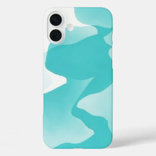 Aqua Blue Turquoise Abstrait Art Coque iphone