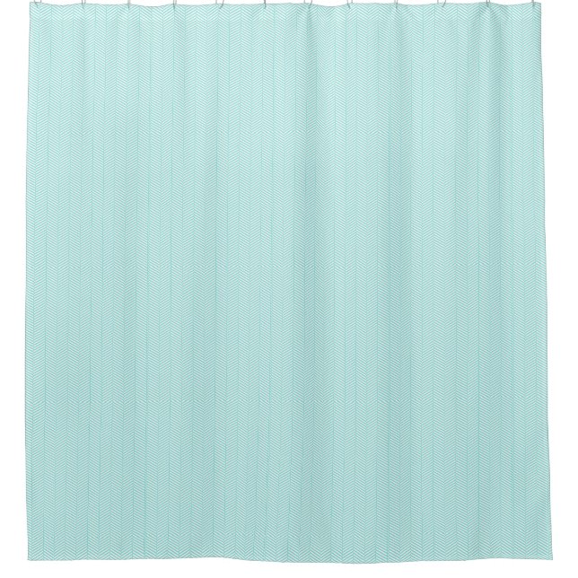 Aqua Blue Turquoise Teal White Chevron (Front)
