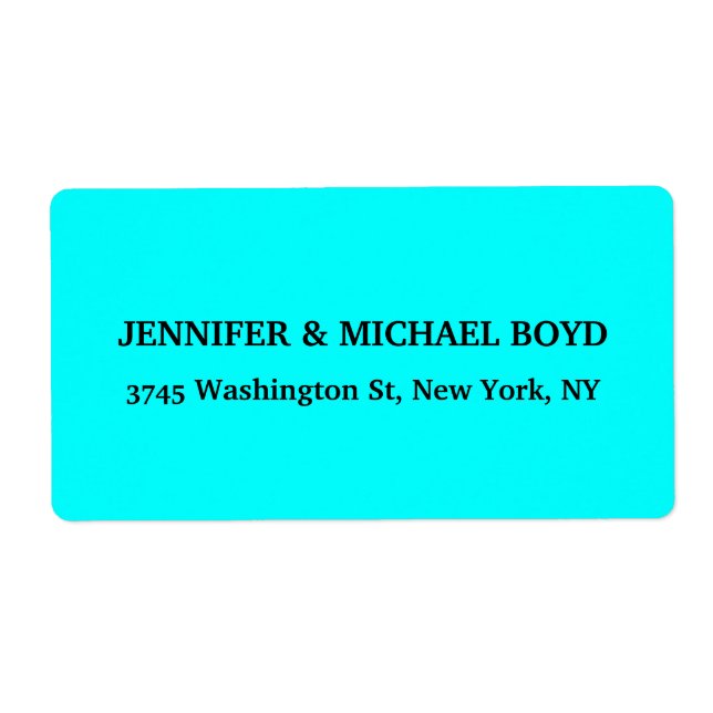 Aqua Blue Unique Retro Style Classical Family (Front)